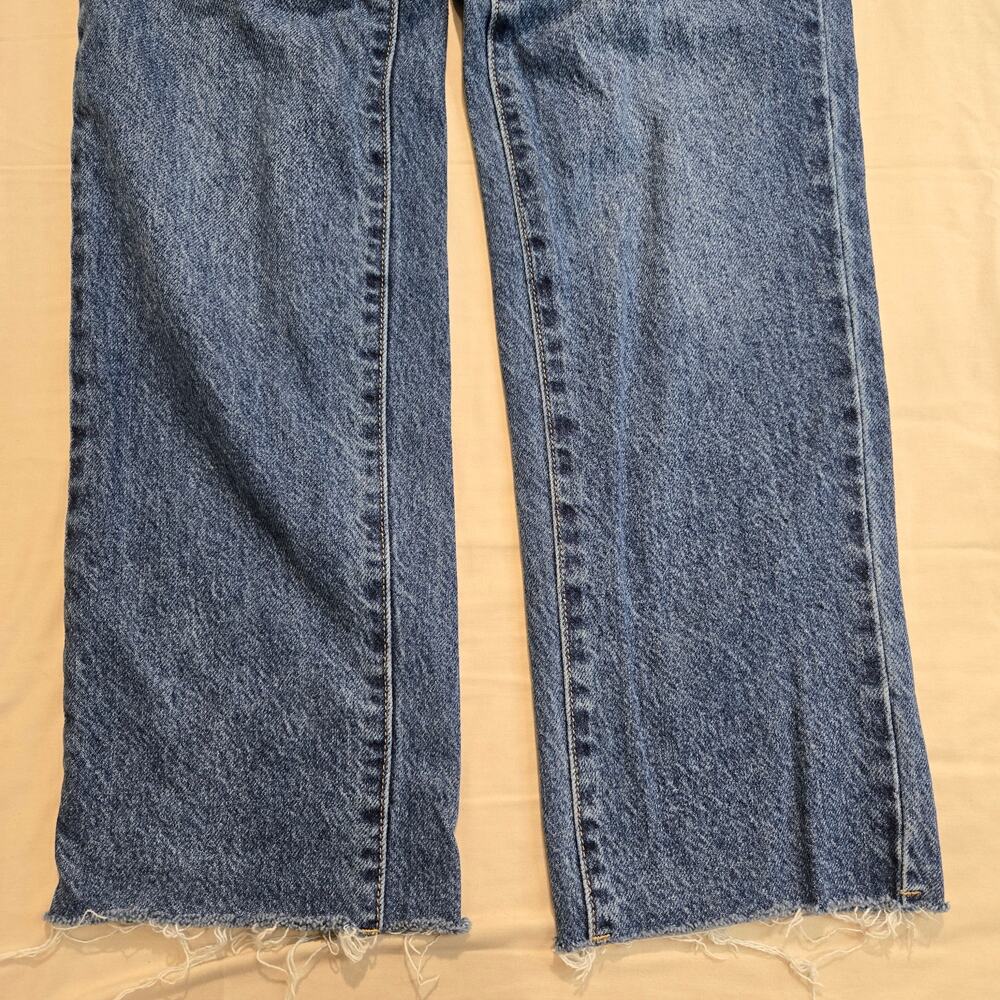 PacSun 90's Straight Jeans Rhinestone Waist Frayed Hem Sz 22 - Picture 5 of 9